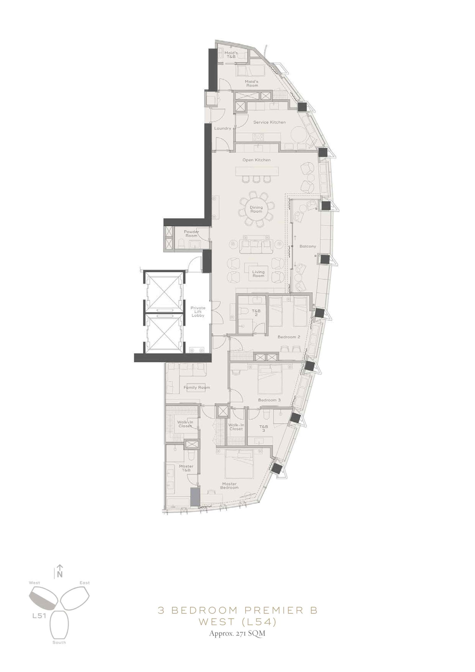 3BR Premier B West L54